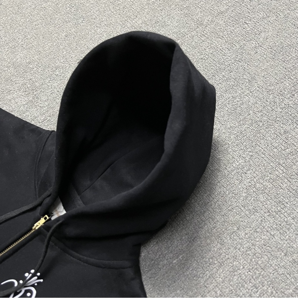 Aime Leon Dore Black Zip-Up Hoodie with White DoveGraphics - Picture 5 of 10